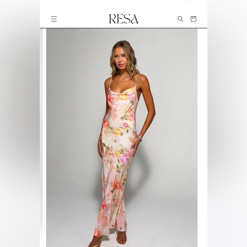 RESA Pastel Floral Maxi Dress